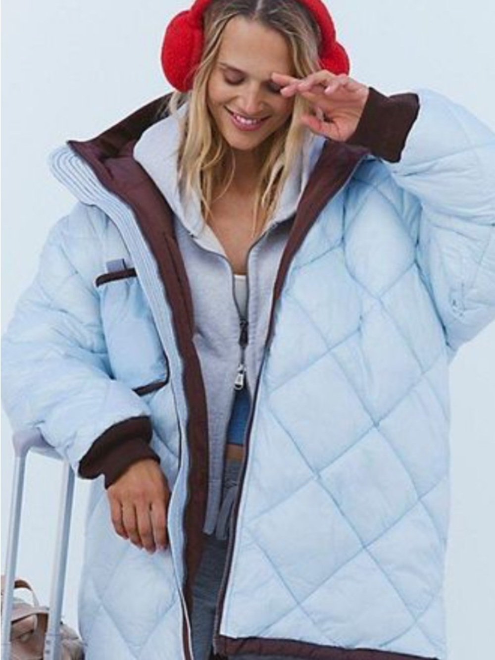 Free people reversible Quilted Puffer Coat
